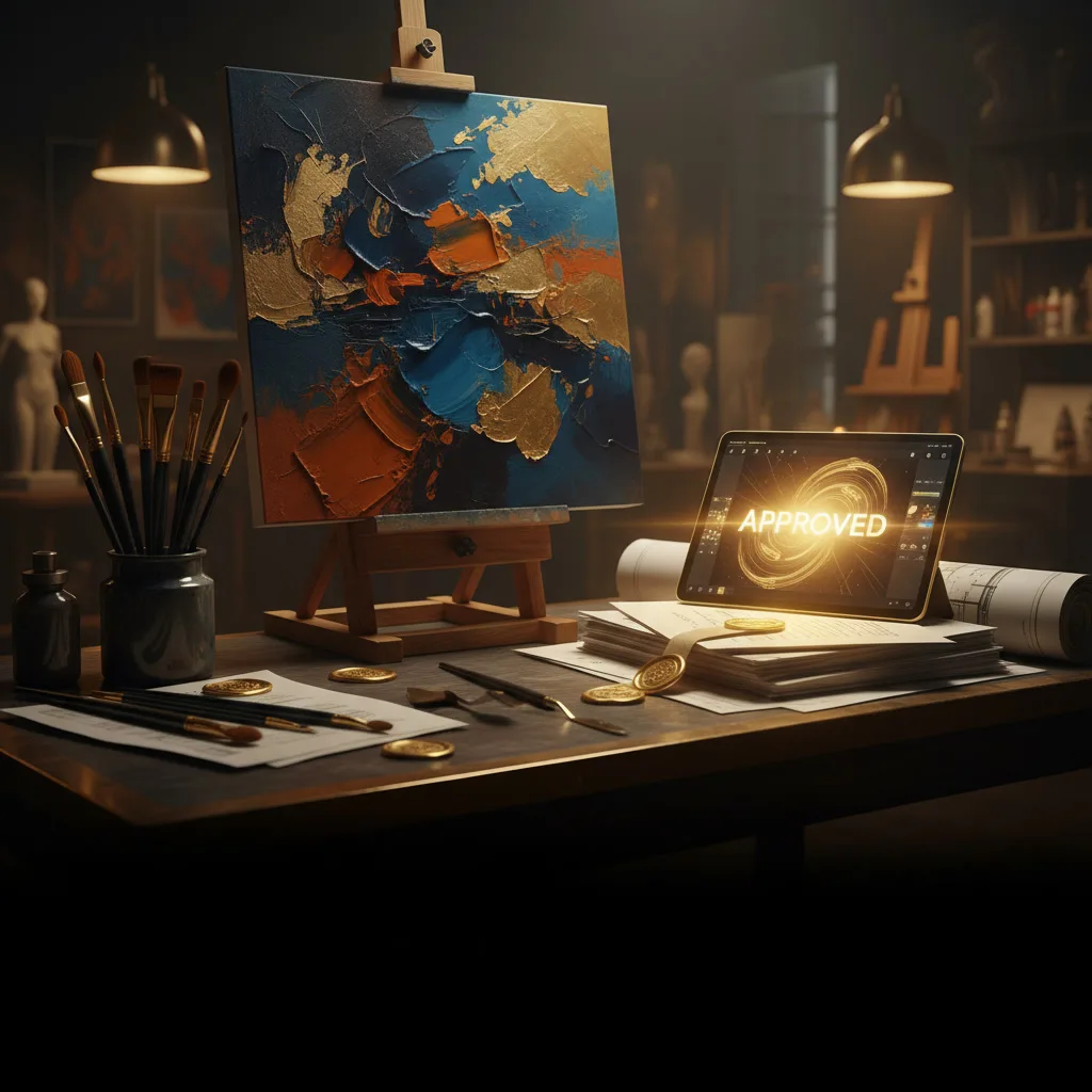 Одобрение по программе талантов США для художника